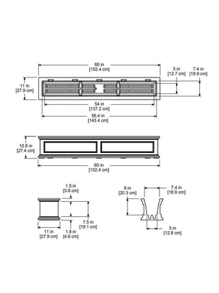 Fairfield Self-Watering Window Box, 5'