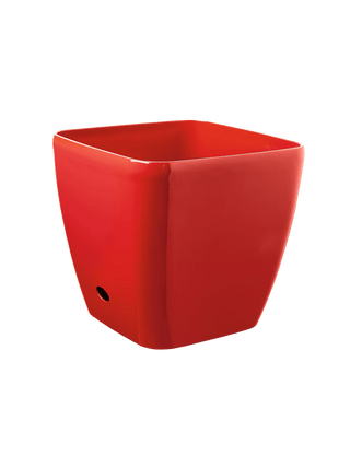 Viva Square Self-Watering Rolling Planter, 14" Diameter