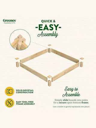 Cedar Raised Garden Bed, 4' x 4' x 6"