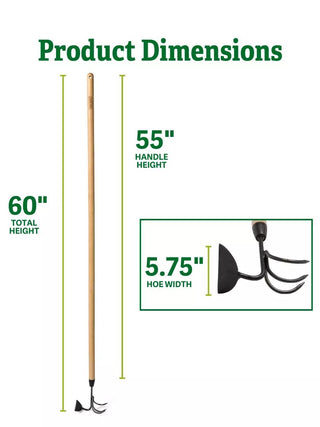 Gardener's Lifetime Long-Handled Double Tool