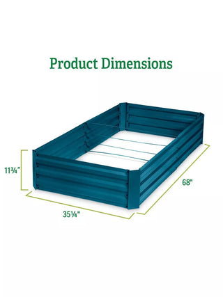 Demeter Corrugated Metal Raised Bed, 34" x 68" (12" D)