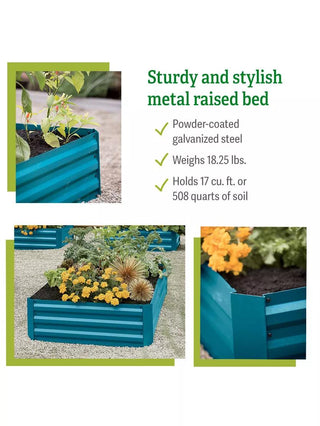 Demeter Corrugated Metal Raised Bed, 34" x 68" (12" D)