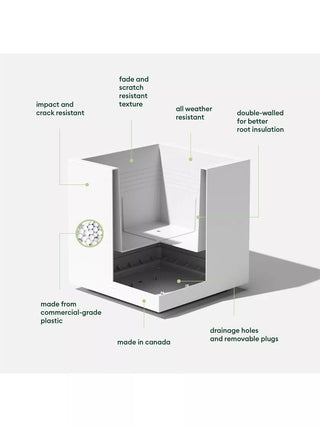 Veradek Plastic Series Cube Planters