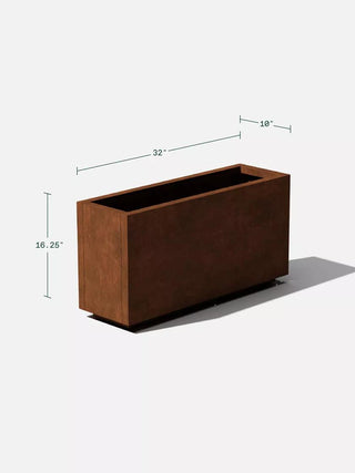 Veradek Metallic Series Corten Steel Long Box Planters