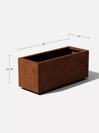 Veradek Metallic Series Corten Steel Long Box Planters