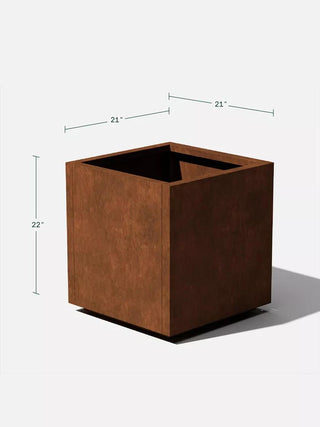Veradek Corten Steel Cube Planters
