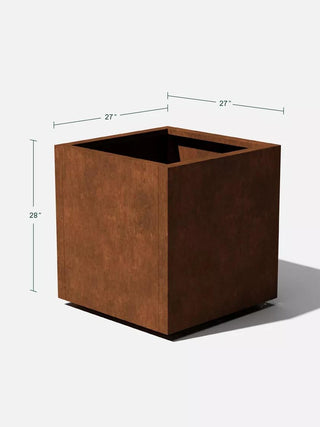 Veradek Corten Steel Cube Planters