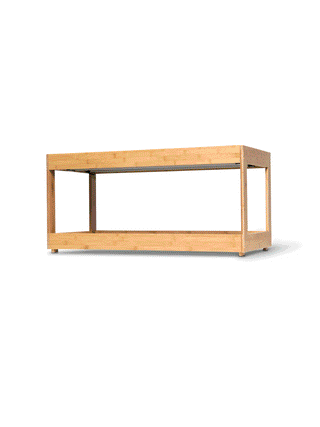 Low Bamboo LED Grow Light Garden