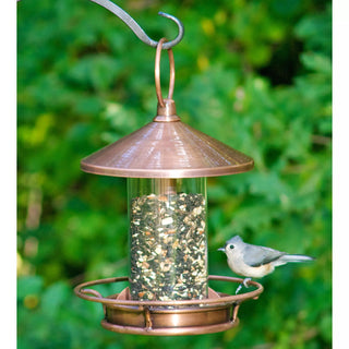 Classic Perch Bird Feeder with Copper Finish