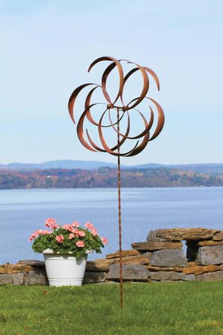 Flower Staked Wind Spinner, 29"