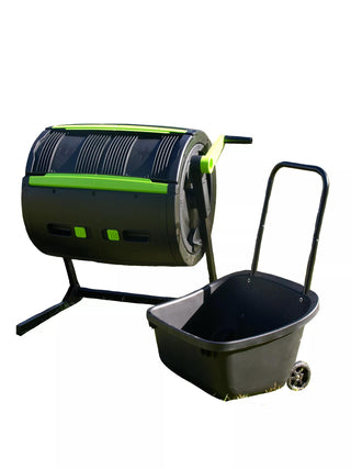 Maze Compost Tumbler and Cart Combo