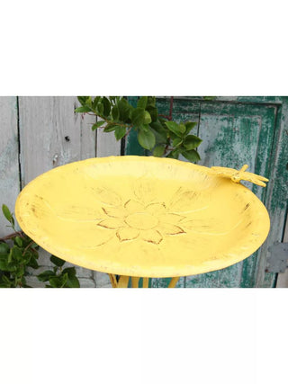 Vintage Floral Birdbath