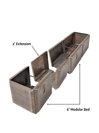 Corten Steel Modular Raised Bed, 2'x6' (17.5" D)
