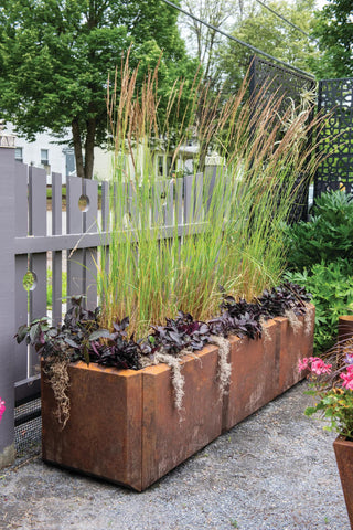 Corten Steel Modular Raised Bed, 2'x6' (17.5" D)