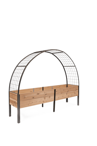 2' x 8' Arch Trellis for Planter Boxes