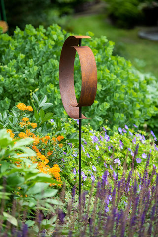 Corten Circle Garden Sculpture