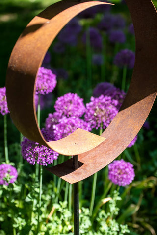 Corten Circle Garden Sculpture