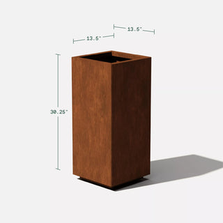 Veradek Metallic Series Corten Steel Pedestal Planters