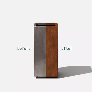 Veradek Metallic Series Corten Steel Pedestal Planters