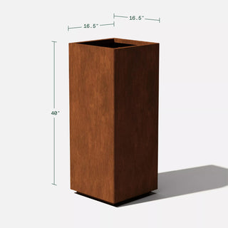 Veradek Metallic Series Corten Steel Pedestal Planters
