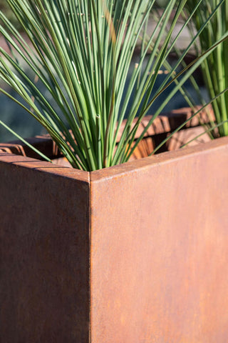 Veradek Metallic Series Corten Steel Long Box Planters