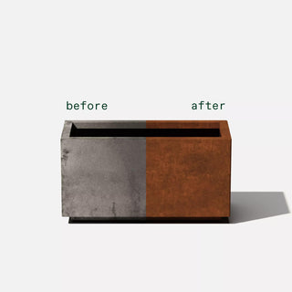Veradek Metallic Series Corten Steel Long Box Planters