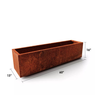 Veradek Metallic Series Corten Steel Long Box Planters