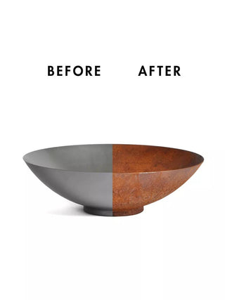 Veradek Corten Steel Round Bowl Planters