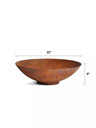 Veradek Corten Steel Round Bowl Planters
