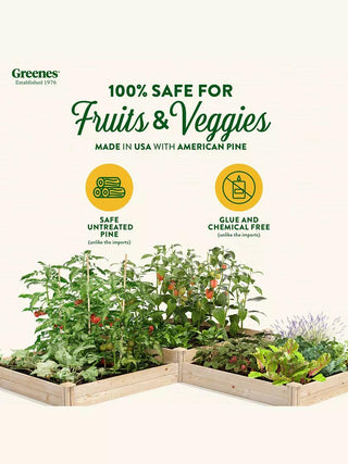 2-Tier Pine Raised Garden Bed, 4'x12'