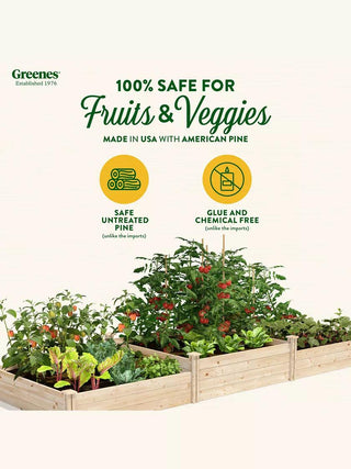 Tall 2-Tier Pine Raised Garden Bed, 4'x12'