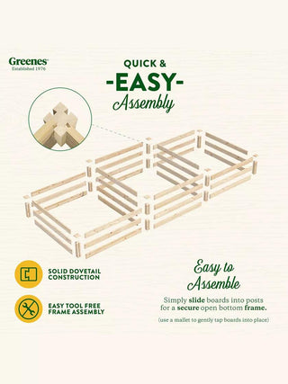 Tall 2-Tier Pine Raised Garden Bed, 4'x12'