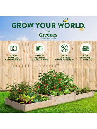 Tall 2-Tier Pine Raised Garden Bed, 4'x12'