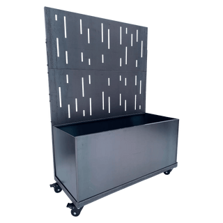 Nice Corten Trough Planters with Privacy Screen