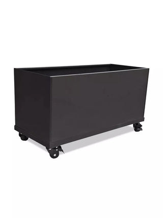 Nice Aluminum Trough Planter with Casters, 19" High