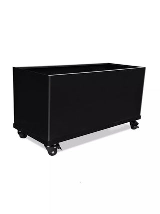 Nice Aluminum Trough Planter with Casters, 19" High