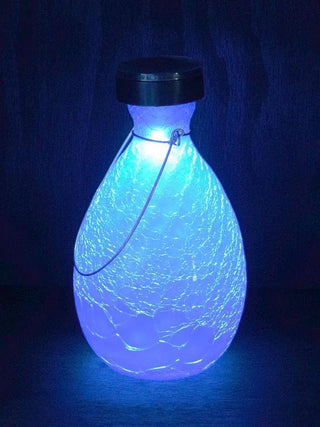 Achla Designs Solar Crackle Glass Vase Lantern