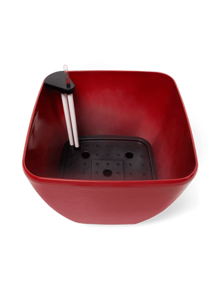 Viva Square Self-Watering Rolling Planter, 20" Diameter, Set of 2