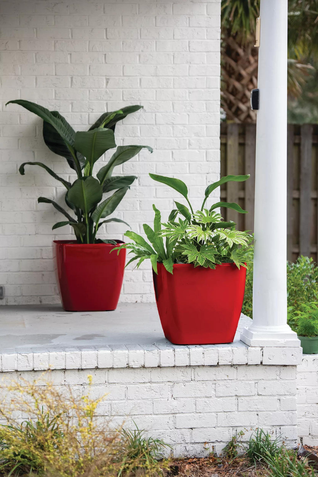 Viva Square Self-Watering Rolling Planter 20" Set of 2 | Gardeners.com