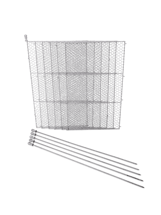 Tall Chicken Wire Critter Fence with Gate