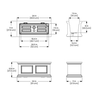 Fairfield Self-Watering Window Box, 2'