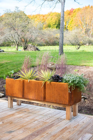 Corten Steel Modular Raised Bed, 2'x6' (17.5" D)