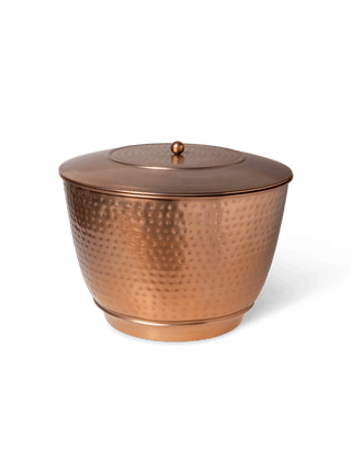 Hammered Copper Hose Pot with Lid