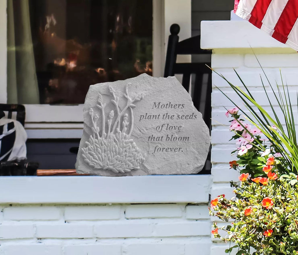 stone plant seeds Mothers Plant the Seeds of Love Memorial Stone