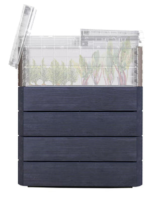 Modular Rectangular Raised Bed Kit with Translucent Panels & Lid