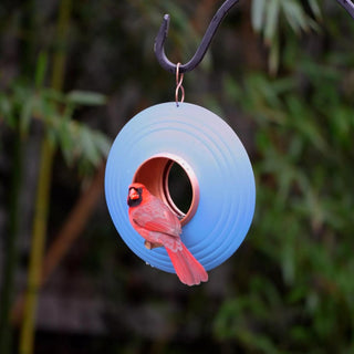 Round Fly-Thru™ Bird Feeder With Copper Accents