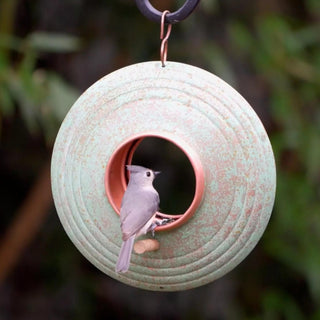 Round Fly-Thru™ Bird Feeder With Copper Accents