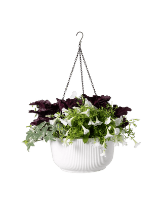 Self-Watering Ribbed Hanging Basket, 11", Set of 2