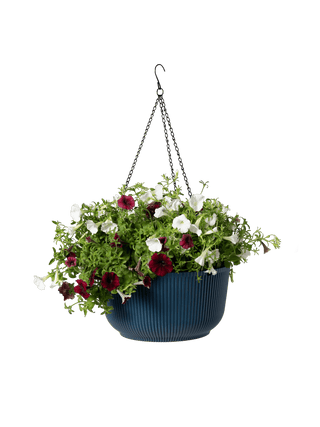 Self-Watering Ribbed Hanging Basket, 11", Set of 2