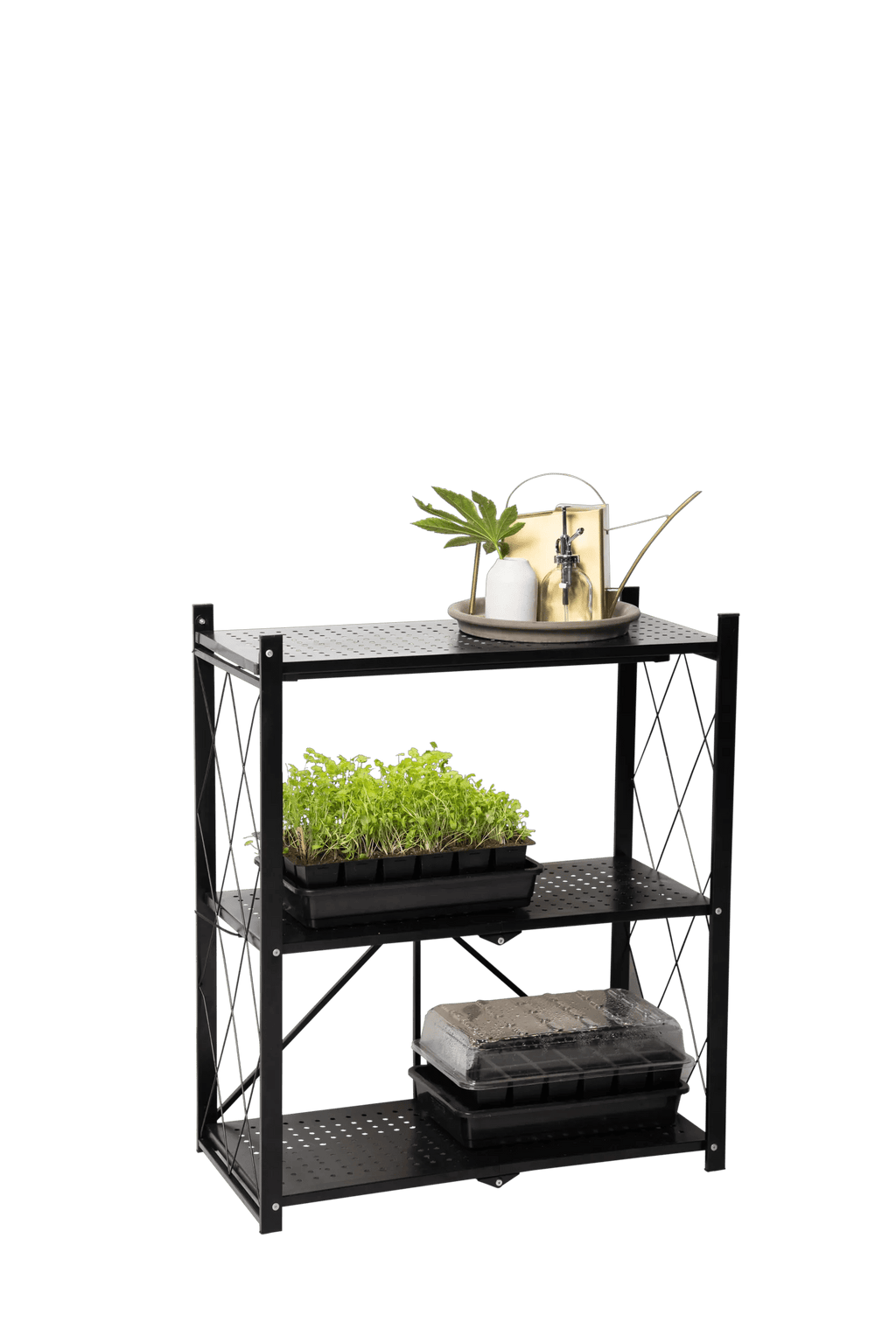 Folding 2-Tier Grow Shelf with Plant Lights